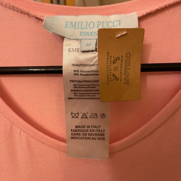 Emilio Pucci baby pink rhinestone tshirt - Picture 5 of 7